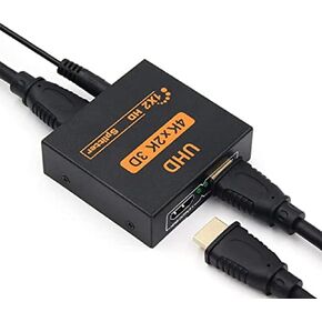 FDBV 4K UHD 3D HDMI Splitter HD 1X2 1080P Switch Split 1 in 2 Out Switcher Repeater
