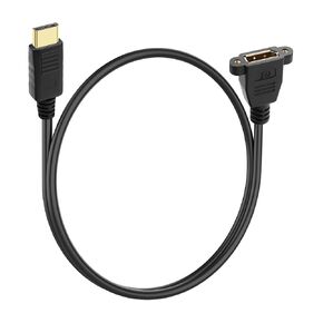 Displayport 1.4 Male to Female Extension Cable DP to DP Extended Cord with Screws Panel Mount 4k/60hz 2K@144Hz Supports Audio&Video for Monitor TV PC Laptop 1.6ft/0.5m