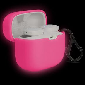 LEFXMOPHY Hot Pink Case for JBL Tune 130NC TWS True Wireless Cover Green Silicone Protective Protector Glow in Dark