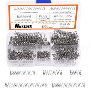 240Pcs Compression Springs Assortment Kit Mini Stainless Steel Springs Mechanical Springs for Shop and DIY Repairs Project, 15 Sizes 4 5 6mm OD, 10 20 30 40 50mm L…