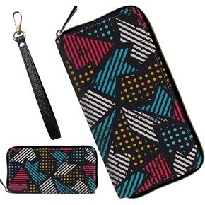 Wristlet Wallets for Women, Ladies Wallet Clutch Purse with Removable Wrist Strap Zip Around Large Capacity Card Holder Cash Pocket Cellphone Purse Travel Wristlet Bag, Dragonfly Moon