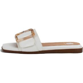 Yellow Box Women's Kelila Slide Sandal with Buckle, Square Toe