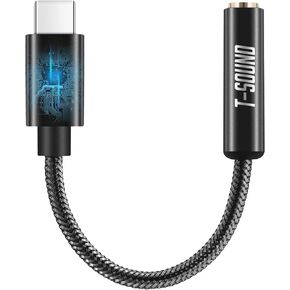 Headphone to USB C Adapter, Aux to USB C Adapter, USB C to Headphone Jack Compatible with iPhone 15, MacBook Pro, Samsung Galaxy S23/S22/S21 Ultra, iPad Pro, Pixel