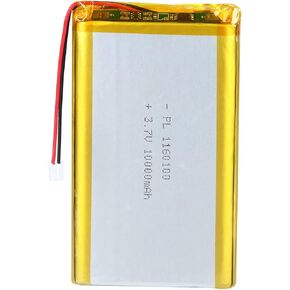 3.7V 10000mAh 1160100 Lipo Battery Rechargeable Lithium Polymer ion Battery with PH2.0mm JST Connector