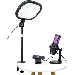 Live Video Streaming Kit (Deluxe)-for Video Call, Gaming, Podcast, YouTube, Content Creation- Includes 2k 60 FPS Webcam, Professional Cardioid Microphone, and LED Flat Light for Android/MAC/Windows