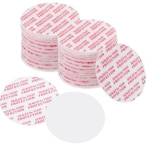 PATIKIL 80mm/3.12inch Foam Lid Liner, 300Pcs PS Foam Resistant Tamper Pressure Sensitive Seal for Bottle Cap Liners Seals, White Red