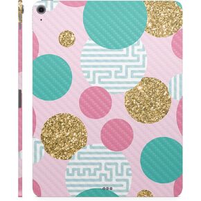 Carbon Fiber Skin Compatible with Apple iPad Air 13 (M2) 2024 - Golden Bubbles - Premium 3M Vinyl Protective Decal Cover - Easy to Apply | Crafted in The USA by MightySkins
