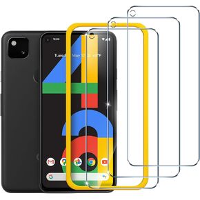 ivoler [6 عبوات] [4 عبوات] واقي شاشة مقوى لهاتف Pixel 4a 4G مع [عبوتين] واقي عدسة الكاميرا من الزجاج المقسى مع [إطار محاذاة سهل التركيب]، طبقة شفافة عالية الدقة مضادة للخدش، 5.8 بوصة in Kuwait