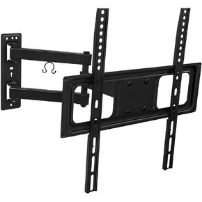Mount-It! Full Motion TV Wall Mount | Swivel, Tilting, Articulating Flat Screen TV Bracket for 26-55 Inch | Arm Extension up to 17-Inch | 77lb Capacity (Black)