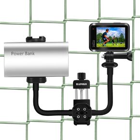 Baseball Dual Fence Mount for Gopro/Smartphone Fence Clamp for Mevo Start Fence Holder for Pocket Radar/Insta 360/DJI Pocke/DJI Action Camera Game Changer Kit for Tennis Traning Recording