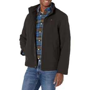 Tommy Hilfiger Men's Big & Tall Classic Soft Shell Jacket, Black, 5X