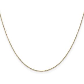 14k Yellow Gold 16 Inch .75mm Cable Necklace Chain Pendant Charm Fine Jewelry For Women Gifts For Her