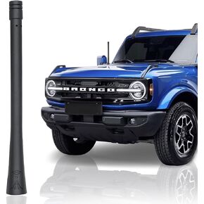 6" Stylish Radio AM FM Antenna, Fits Ford Bronco Sport Flexible Rubber Antenna, Car Wash Proof Rod Antenna Replacement Accessories Compatible for 2020-2024 Ford Bronco