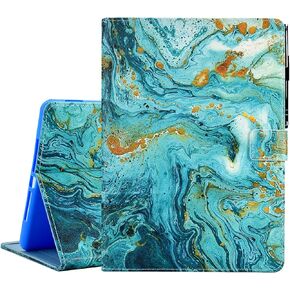 KEROM Case for iPad 9th/8th/7th Generation iPad 10.2 Case (2021/2020/2019 Model, iPad 9/8/7 Case), PU Leather Folio Folding Stand Cover Case for iPad 10.2 inch with Auto Wake/Sleep, Hummingbird