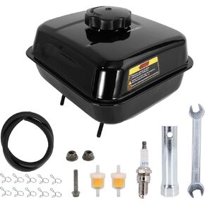 Side Fill Gas Fuel Tank with Stainsless Cap for Predator 212cc Coleman 196cc CT200U Trail BT200X KT196 Baja Warrior Heat MB165 MB200 GX200 GX160 Mini Bike Go Kart Small Engine Parts