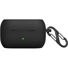 Silicone Case Compatible with Jabra Elite Active 85t Shockproof Protective Earbuds Cover with Carabiner Accessories(Black)