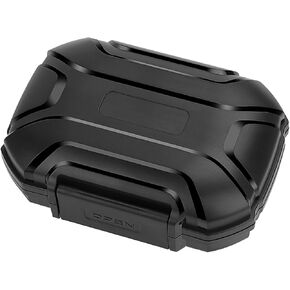 Suspirit Earphone Case Dustproof Waterproof Shockproof Headphone Storage Box Earbuds, Eartips, Cables, Coins, Keys, Chains, Rings, and Other Tools, Accessories Case (Matte Black)