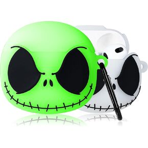 STSNano Cute Case for AirPod 3 Cartoon Character Design Funny Kawaii Unique Cool Girls Boys for Air Pods 3 3rd Generation Unique 3D Cover for Teen Kids Cases for AirPods 3 (2021) (Skull Jack)