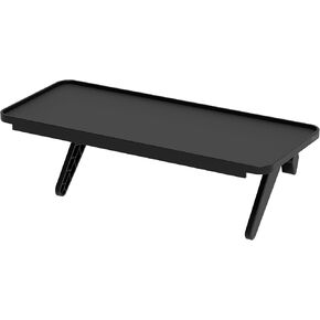 Pixio 12 inch Black Monitor Storage Top Shelf - Adjustable Platform, Universal Fit, Holds Up to 13lbs, Works on TV, Flat, Curved Monitors, Storage for Webcams, Clocks, Phone, Figures