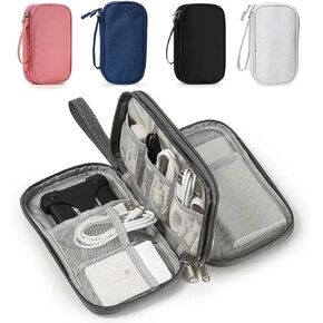 Two Piece Digital Accessory Storage Bag with Multiple Layers, Hard Drive case, USB Flash Drive, Headphones, dustproof Data Cable Bag