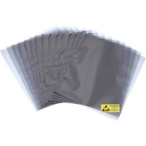 MECCANIXITY 15Pcs Anti Static Bags ESD Shielding Bag Flat Open Top Anti Static Bag for Electronic Devices 12.2x13.8 Inch(310x350mm)