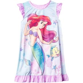 Disney Girls' Encanto | Frozen | Little Mermaid | Minnie Mouse Nightgown, Shining Wish, 4