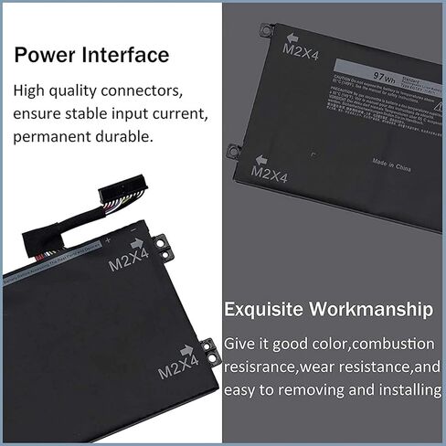 6GTPY بطارية كمبيوتر محمول لديل XPS 15 9570 9560 9550 7590 الدقة 5530 5520 5510 M5510 M5520 سلسلة 5XJ28 5D91C GPM03 6 خلية 97Wh 11.4V in Kuwait