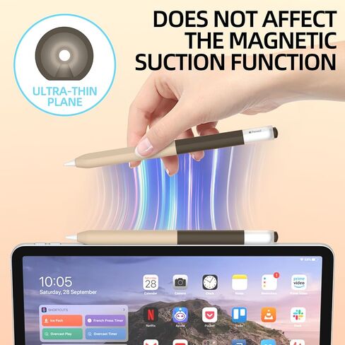 AZF iPencil Case Compatible with Apple Pencil (USB-C) Case, Gradient Color Silicone Case, Comfortable Grip Soft and Non-Slip, Support Magnetic Attachment. (Pink) in Saudi Arabia