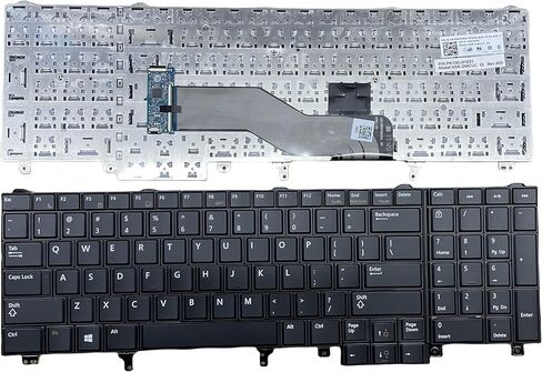 ® لوحة مفاتيح بديلة جديدة مع مفك براغي بتصميم أمريكي لجهاز الكمبيوتر المحمول Dell Latitude E5520 E5520 E5530 E6520 E6530 E6540 Precision M4600 M4700 M6600 M6700 بدون إضاءة خلفية وبدون شريط مؤشر in Kuwait