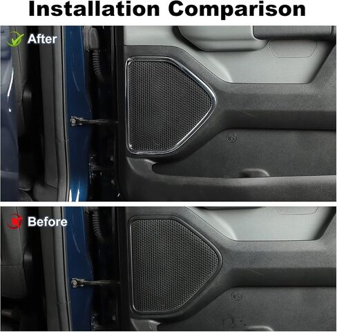 JWWY Inner Door Speaker Player Sound Protection Cover Trim Bezel Ring for 2018-2024+ Dodge Ram Interior Accessories Chrome ABS 4PCS in Saudi Arabia