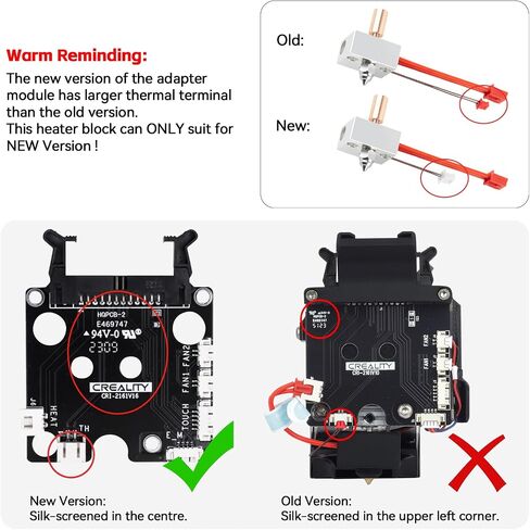 Ender 3 S1 Sprite Extruder Hotend Heater Block Replacement Titanium Heatbreak High Temperature 300℃ Plated Copper Nozzle for Ender 3 S1 Plus, Ender 3 S1 Pro,CR-10 Smart Pro 3D Printers(Without Screws） in Saudi Arabia