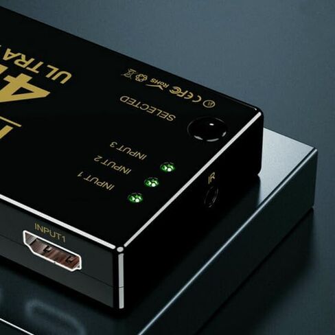 3-Port 3 in 1 Out HDMI Switch Splitter Box High Performance HDMI Amplifier Switch Connect up to 3 HDMI devices to just 1 HDMI port on your HDTV/monitor in Saudi Arabia