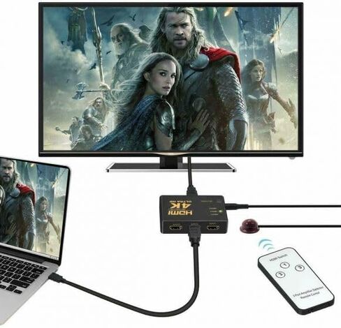 3-Port 3 in 1 Out HDMI Switch Splitter Box High Performance HDMI Amplifier Switch Connect up to 3 HDMI devices to just 1 HDMI port on your HDTV/monitor in Saudi Arabia