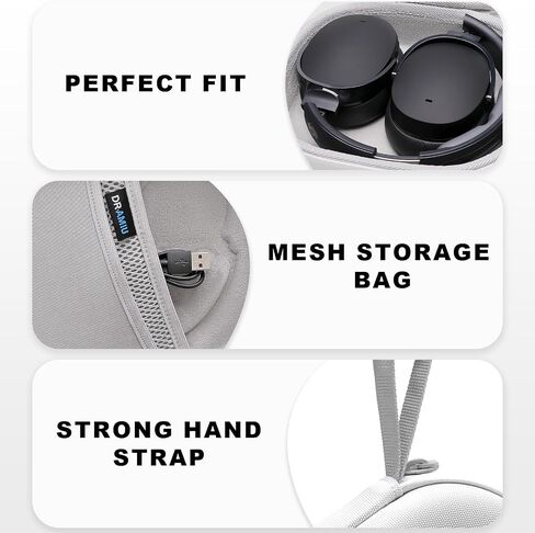 Hard Case Compatible with Skullcandy Crusher Evo/ANC 2/ Riff/ Riff2 Bletooth Wireless Headphones White Case Only in Kuwait