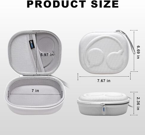 Hard Case Compatible with Skullcandy Crusher Evo/ANC 2/ Riff/ Riff2 Bletooth Wireless Headphones White Case Only in Kuwait