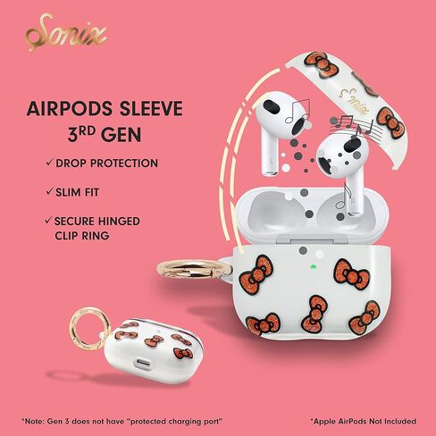 حافظة Sonix x Hello Kitty لجهاز AirPods Gen 3 [غطاء صلب] حافظة واقية لجهاز Apple Airpod الجيل الثالث (كلاسيكي Hello Kitty) in Kuwait