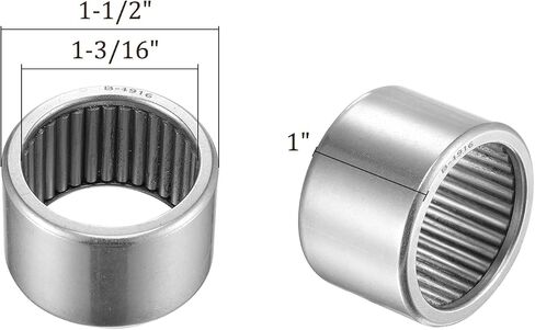 2pcs B1210 Needle Roller Bearings - [3/4 Inch x 1 Inch x 5/8 Inch] Chrome Steel for Transmission Use, Full Complement in Saudi Arabia