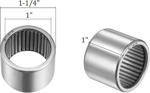 2pcs B1210 Needle Roller Bearings - [3/4 Inch x 1 Inch x 5/8 Inch] Chrome Steel for Transmission Use, Full Complement in Saudi Arabia