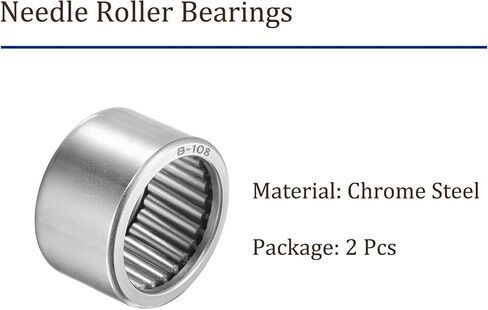 2pcs B1210 Needle Roller Bearings - [3/4 Inch x 1 Inch x 5/8 Inch] Chrome Steel for Transmission Use, Full Complement in Saudi Arabia