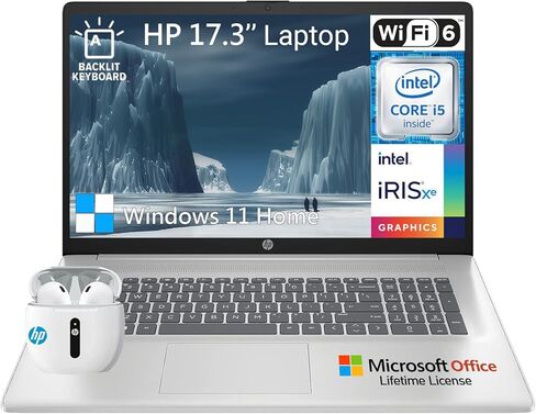 أحدث كمبيوتر محمول HP مقاس 17 بوصة، كمبيوتر محمول للأعمال 17.3 FHD IPS، كمبيوتر محمول Intel Core i5، يتضمن Microsoft Office مدى الحياة، ذاكرة وصول عشوائي 16 جيجابايت و1 تيرابايت SSD، Windows 11 Pro، لوحة مفاتيح رقمية بإضاءة خلفية، HDMI، كاميرا in Kuwait