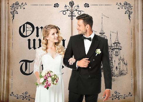 LYCGS 7X5FT Fairy Tale Books Backdrop Once Upon a Time Backdrop Ancient Castle Princess Romantic Photo Background Book Themed Party Background Wedding Birthday Party Decorations Banner X-43 in Saudi Arabia