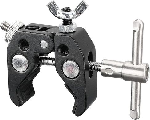 CAMVATE Super Crab Clamp مع محول برغي 1/4 "-20 و 1/4"-20 صامولة برغي جناح فراشة مثبتة يدويًا - 3062 in Saudi Arabia