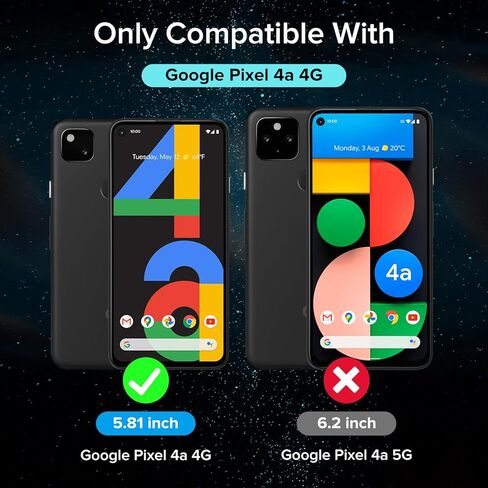 ivoler [6 عبوات] [4 عبوات] واقي شاشة مقوى لهاتف Pixel 4a 4G مع [عبوتين] واقي عدسة الكاميرا من الزجاج المقسى مع [إطار محاذاة سهل التركيب]، طبقة شفافة عالية الدقة مضادة للخدش، 5.8 بوصة in Kuwait