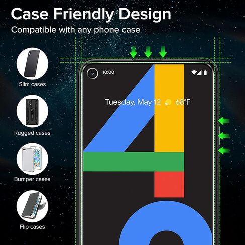 ivoler [6 عبوات] [4 عبوات] واقي شاشة مقوى لهاتف Pixel 4a 4G مع [عبوتين] واقي عدسة الكاميرا من الزجاج المقسى مع [إطار محاذاة سهل التركيب]، طبقة شفافة عالية الدقة مضادة للخدش، 5.8 بوصة in Kuwait