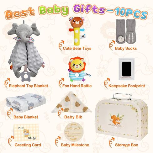 WECOOL Bunny Lovies for Babies, Baby Girl Lovey & Cute Bunny Lovey Blanket for Baby Girl Gift, Bunny Lovies Blanket Gifts for Newborn Baby Girl, Unique Baby Gift, Newborn Baby Girl Gift in Kuwait
