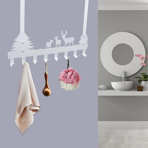 Over The Door Hanger,Over The Door Hook Door for Hanging Back of The Door Hooks Coat, Towel, Bag, Robe (Tree Black) in Saudi Arabia