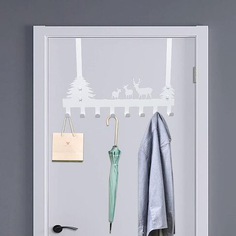 Over The Door Hanger,Over The Door Hook Door for Hanging Back of The Door Hooks Coat, Towel, Bag, Robe (Tree Black) in Saudi Arabia