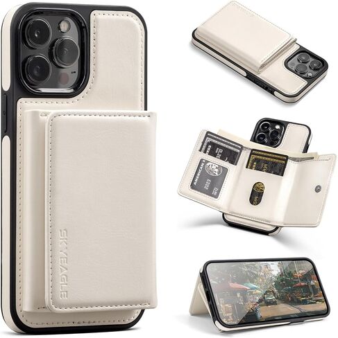 for iPhone 13 Pro Max Wallet Case with Card Holder,Men Women PU Leather RFID Blocking Shockproof Protective Cover Credit Large Capacity Cash Card Slots Kickstand,for Apple 13 ProMax,Black in Saudi Arabia