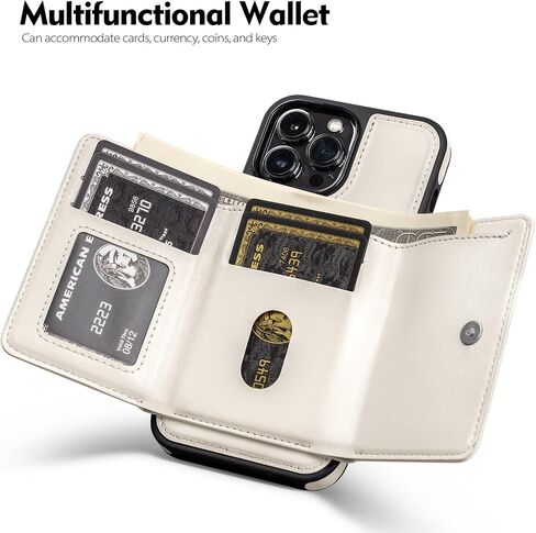 for iPhone 13 Pro Max Wallet Case with Card Holder,Men Women PU Leather RFID Blocking Shockproof Protective Cover Credit Large Capacity Cash Card Slots Kickstand,for Apple 13 ProMax,Black in Saudi Arabia