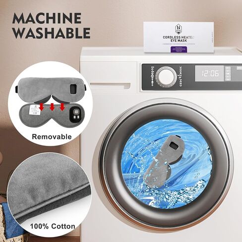 قناع العين الساخن من أروما سيزون، ضغط دافئ لاسلكي وقابل للغسل للعيون الجافة، والعينين، وMGD، والتهاب الجفن، والبردة، هدية للرجال والنساء in Kuwait